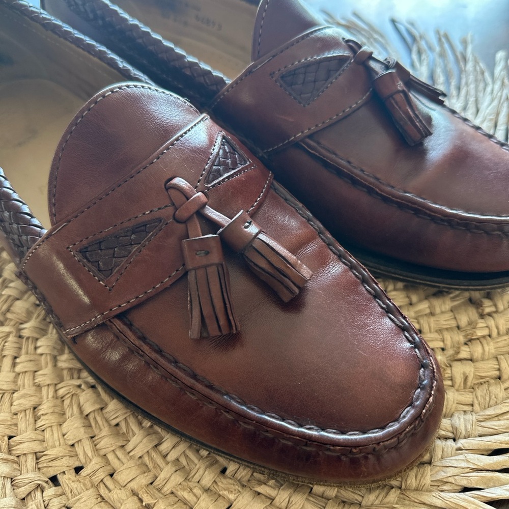 Allen Edmonds Shoes Mens Size 10.5 D Maxfield Loafers Brown Tassel Slip on 46893